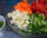 薩摩鶏のハムと野菜のマリネ作り方1写真
