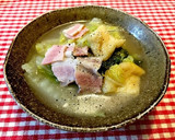 白菜と薄揚げとベーコンのスープ煮作り方3写真