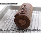 チョコレートロールケーキホワイトデー作り方10写真