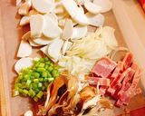 カブ舞茸ベーコンの粒マスタード秋グラタン作り方1写真