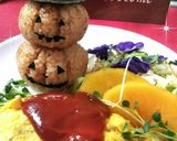 ハロウィン〈ﾍﾝﾃｺ〉【オムライス】作り方6写真