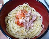 簡単♪ツナキムチパスタ作り方1写真