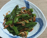 ちょいと一品★甘長唐辛子の麺つゆ桜エビ炒作り方5写真