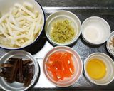 犬ご飯　ハツたっぷり焼うどん作り方1写真