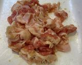 ニンニクの芽と豚肉の炒め物作り方1写真