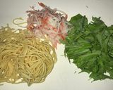 水菜とカニカマの簡単サラダスパ作り方2写真