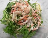 水菜とカニカマの簡単サラダスパ作り方3写真