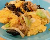 キクラゲ・卵・豚肉の炒め物作り方12写真