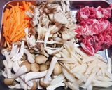 牛肉ときのこの炊き込みご飯作り方1写真