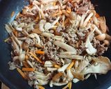 牛肉ときのこの炊き込みご飯作り方2写真