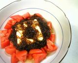 簡単冷奴☆もずく豆腐トマト作り方2写真