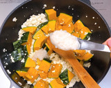 塩麹★簡単 かぼちゃのそぼろ豆腐煮作り方5写真