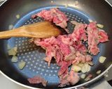 黒毛和牛こま切れのカレー炒め。作り方3写真