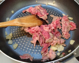 黒毛和牛こま切れのカレー炒め。作り方3写真