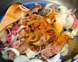 黒毛和牛こま切れのカレー炒め。作り方5写真