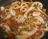 ☆蓮根の黒酢あんかけ作り方5写真