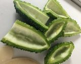 ゴーヤの佃煮。大根葉入り作り方1写真