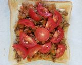 挽肉ストックで簡単朝食⭐タコス風トースト作り方3写真