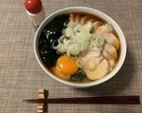 【発毛レシピ】白滝月見ワカメ蕎麦作り方6写真