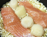 ポン酢一本！鮭と帆立の炊き込みご飯作り方2写真