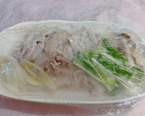 レンチンで簡単♪豚肉ともやしの蒸し物作り方6写真