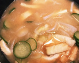 きゅうり玉ねぎとお揚げさんの味噌汁作り方2写真