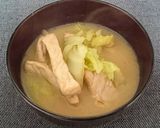 豚ロースと白菜の白味噌汁♡作り方6写真