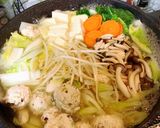 白だしで鶏団子鍋作り方4写真
