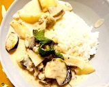 簡単鶏と豚肉のクリームシチューのお家ご飯作り方5写真
