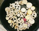 さつま芋、れんこん、大豆の煮物作り方2写真