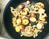 さつま芋、れんこん、大豆の煮物作り方3写真