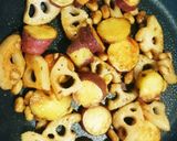 さつま芋、れんこん、大豆の煮物作り方5写真