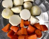 里芋と人参のごま味噌和え*副菜*作り方1写真