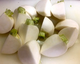 かぶと厚揚げの鶏そぼろあんかけ作り方1写真