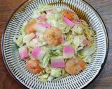 さっぱり海老のレモンバター焼きそば作り方3写真