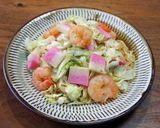 さっぱり海老のレモンバター焼きそば作り方4写真