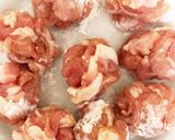 全てレンジ豚こま団子根菜梅肉入り生姜焼風作り方2写真
