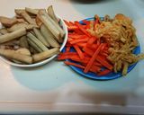 味噌風味なキャロいも揚げ揚げ作り方1写真