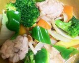 全てレンジ豚こま団子根菜梅肉入り生姜焼風作り方14写真