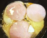 簡単・フライパンでつくるハムと玉子サンド作り方1写真