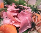 生ハムと柿のサラダパスタ★シソヴェーゼ♪作り方4写真