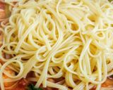 海老とベーコン、小松菜のトマトパスタ作り方11写真