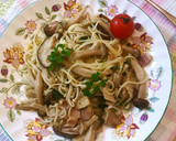 きのこパスタ(いろいろきのこの蒸し煮)作り方13写真