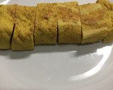 お弁当に刻み大葉と鮭フレークの卵焼き作り方3写真