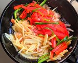 彩り豊かな青椒肉絲作り方7写真