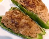 ハンバーグ　簡単ピーマンの肉詰め作り方10写真