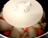 蜂蜜で大根と鶏肉の照り照り煮作り方8写真