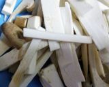 塩焼き鳥載せ、わさび風味のパスタ作り方3写真