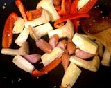 きのこと彩り野菜のペペロンチーノ♪作り方6写真