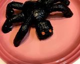 ハロウィン　蜘蛛　おにぎり作り方3写真
